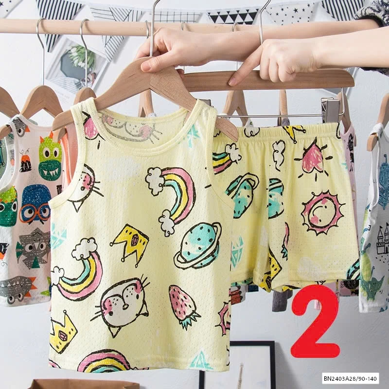 BỘ COTTON LỖ SÁT NÁCH HỌA TIẾT