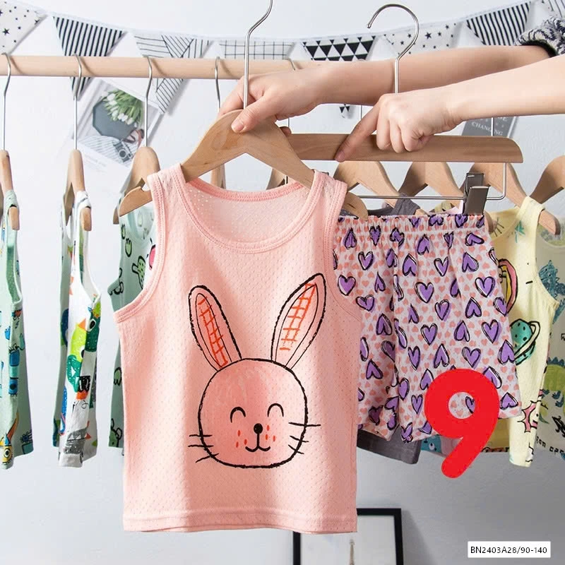 BỘ COTTON LỖ SÁT NÁCH HỌA TIẾT