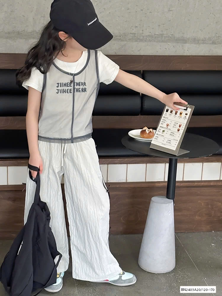 ÁO LƯỚI MIX QUẦN SUÔNG NƠ SZ ĐẠI