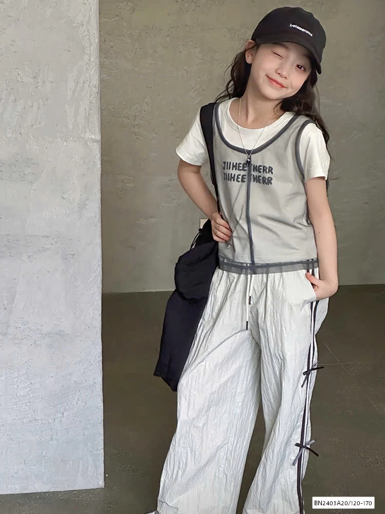 ÁO LƯỚI MIX QUẦN SUÔNG NƠ SZ ĐẠI