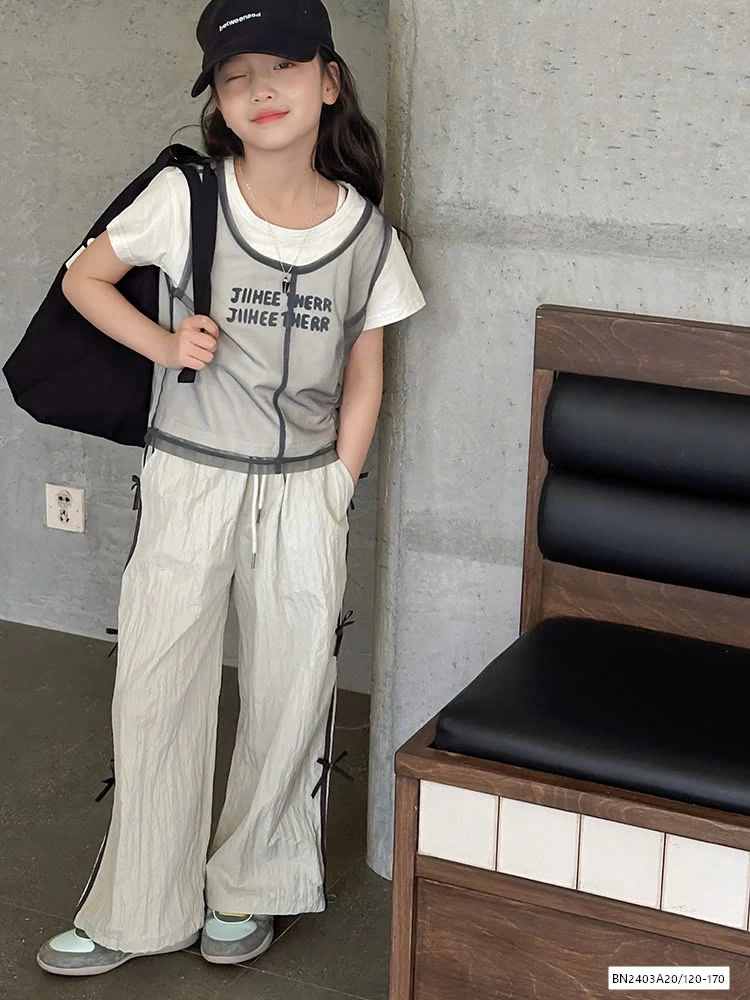 ÁO LƯỚI MIX QUẦN SUÔNG NƠ SZ ĐẠI