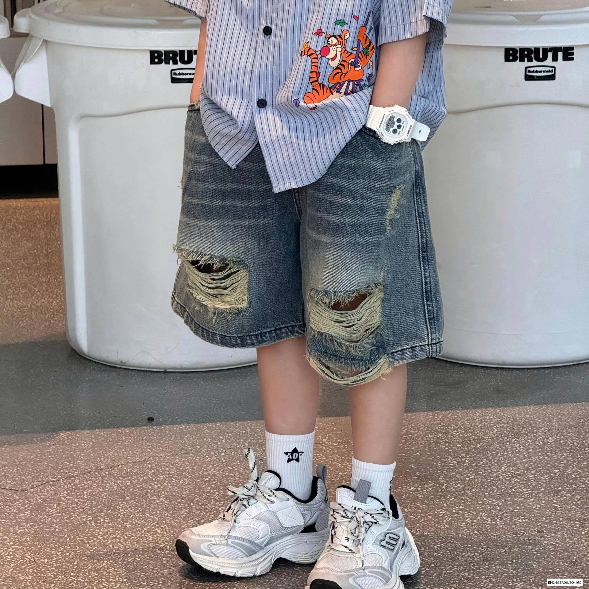 SƠ MI SỌC MIX SHORT JEANS