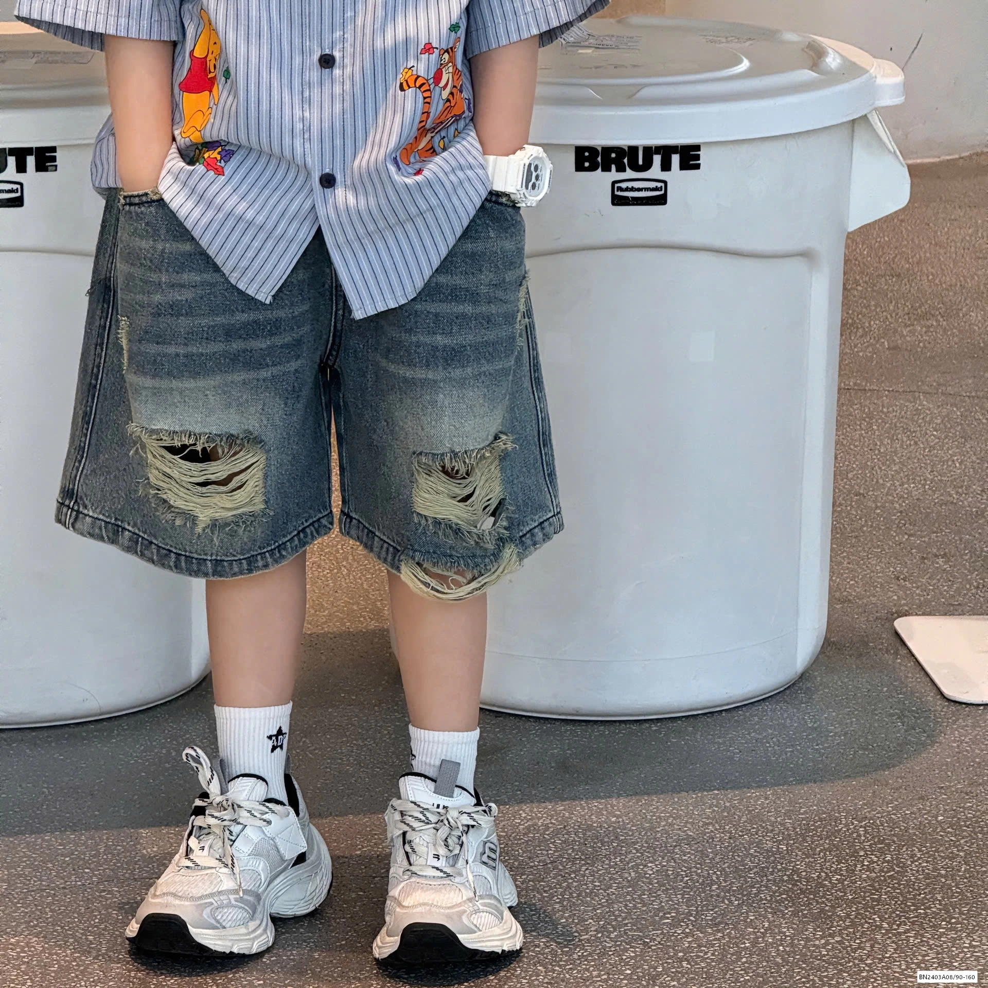 SƠ MI SỌC MIX SHORT JEANS