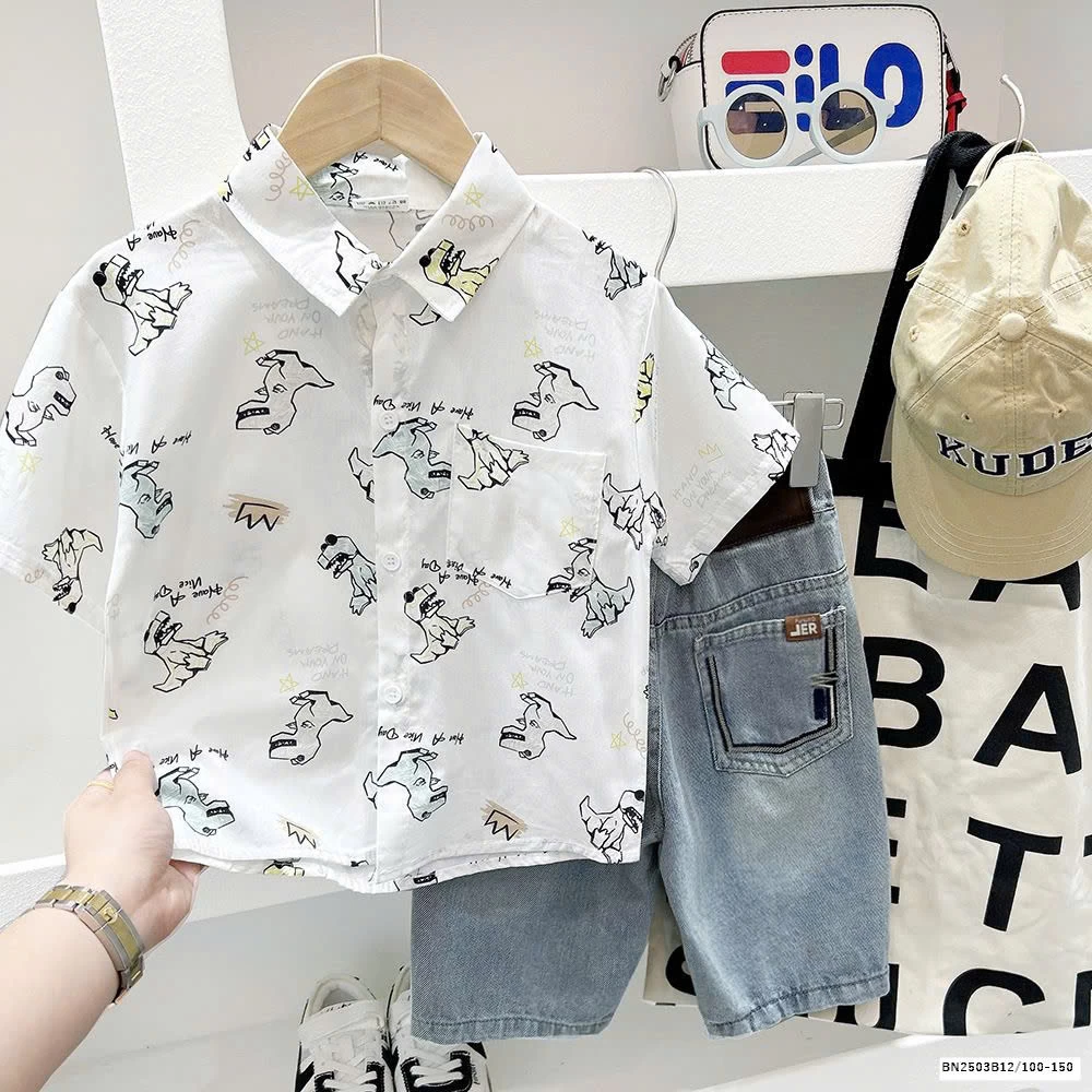 ÁO SƠ MI HỌA TIẾT ĐI BIỂN KACADY