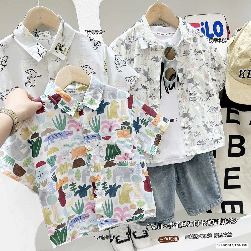 ÁO SƠ MI HỌA TIẾT ĐI BIỂN KACADY