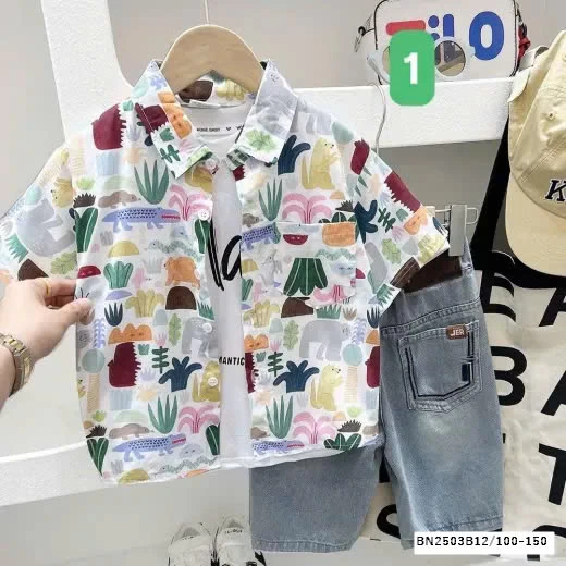 ÁO SƠ MI HỌA TIẾT ĐI BIỂN KACADY