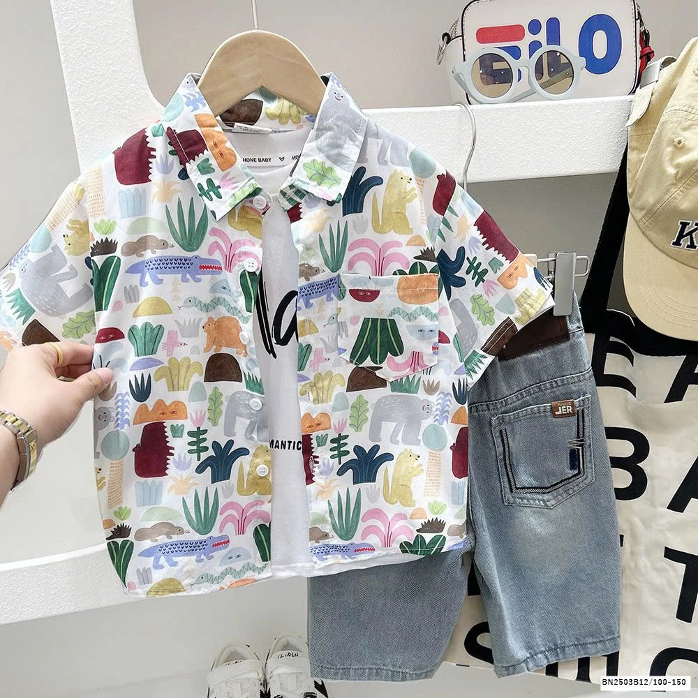 ÁO SƠ MI HỌA TIẾT ĐI BIỂN KACADY