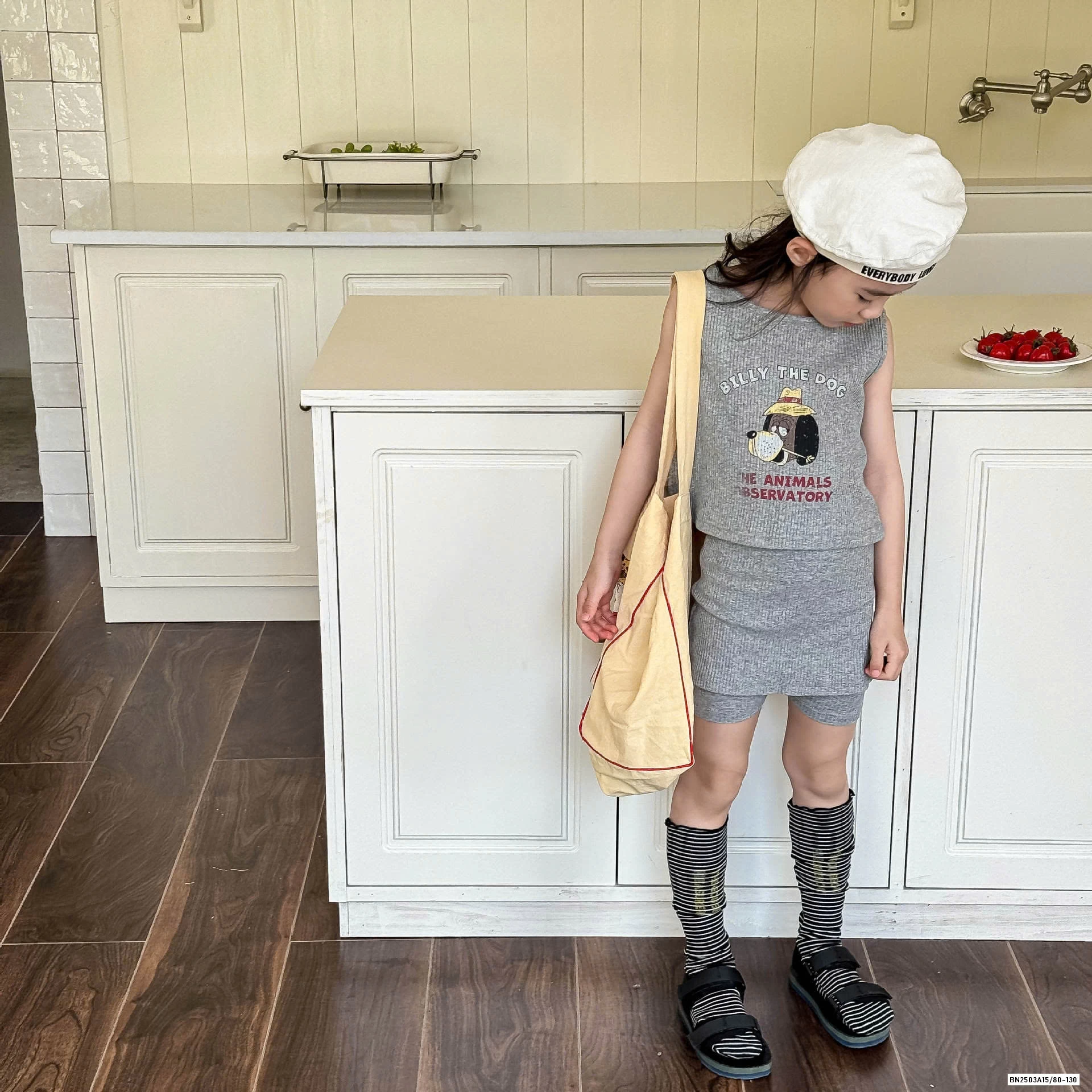 SÉT QUẦN VÁY 2 CHI TIẾT IN CÚN ADBABY