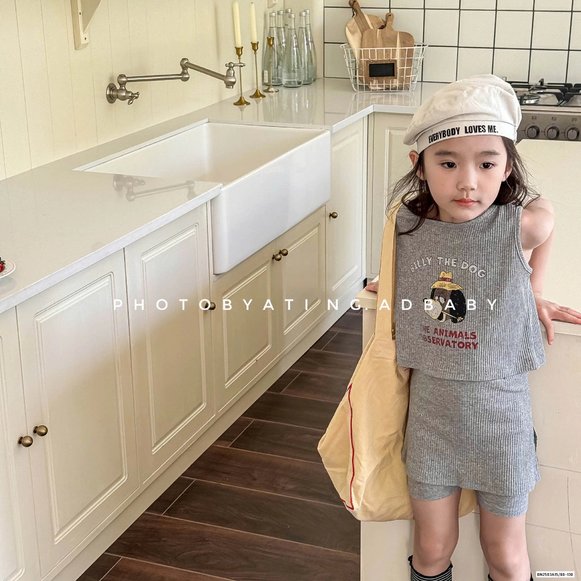 SÉT QUẦN VÁY 2 CHI TIẾT IN CÚN ADBABY