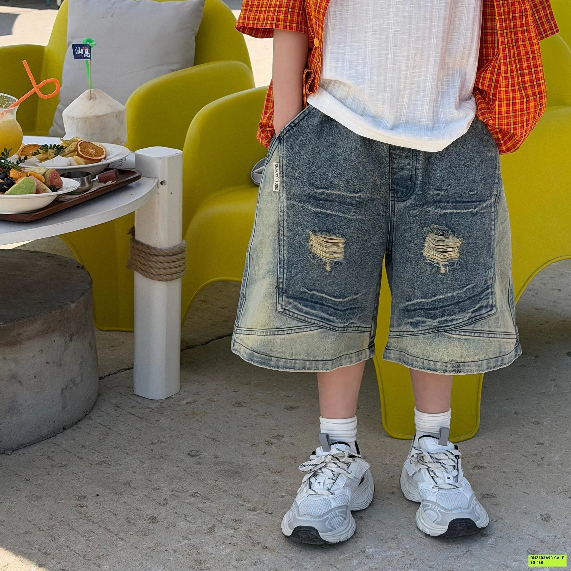 SHORT JEANS XANH CÁ TÍNH FANSHU