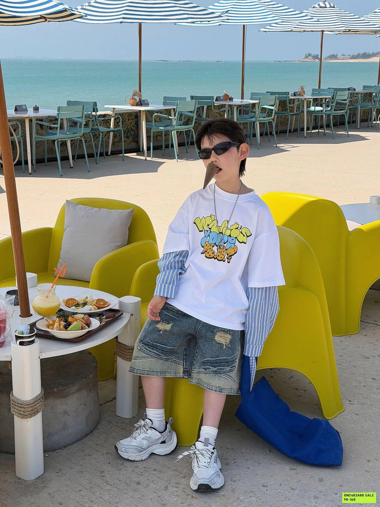 ÁO THUN TAY NỐI SƠ MI GIẢ 2 LỚP FANSHU