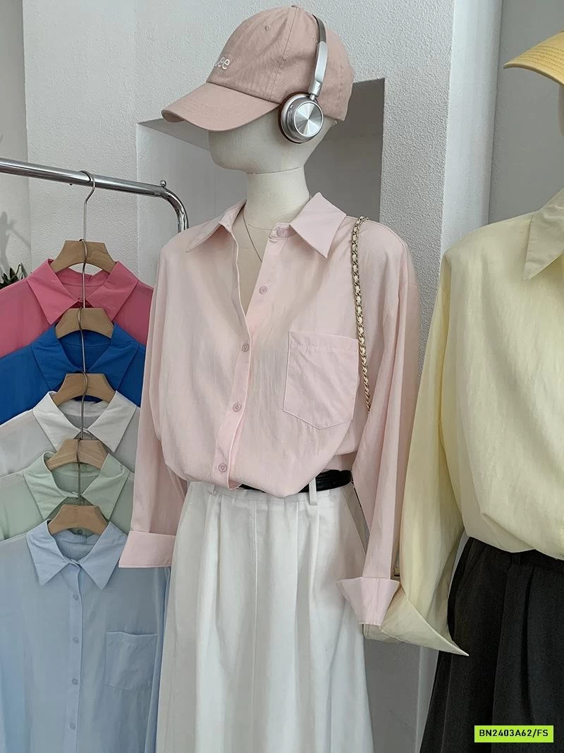 SƠ MI TRƠN MÀU DÀI TAY