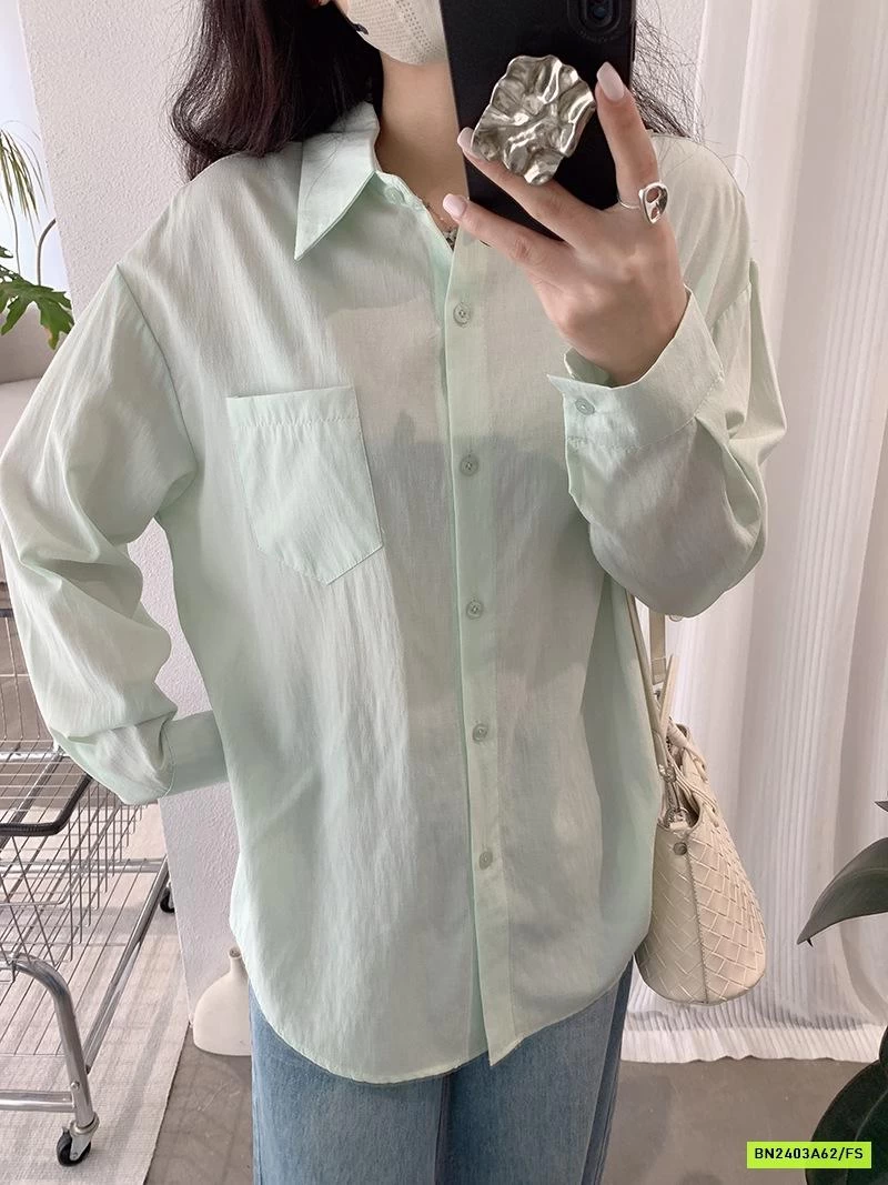 SƠ MI TRƠN MÀU DÀI TAY