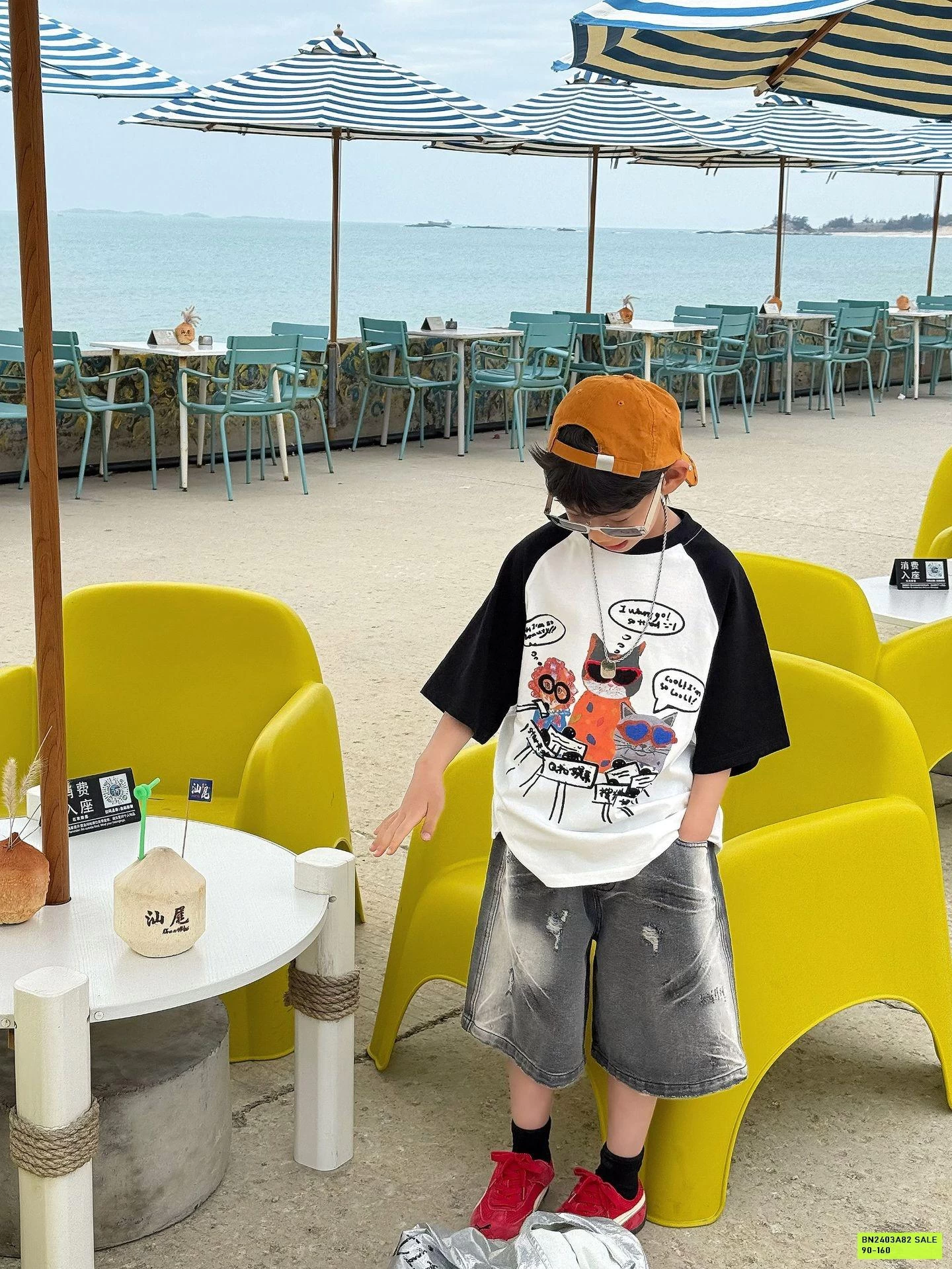 ÁO THUN MÈO PHỐI MÀU TAY FANSHU