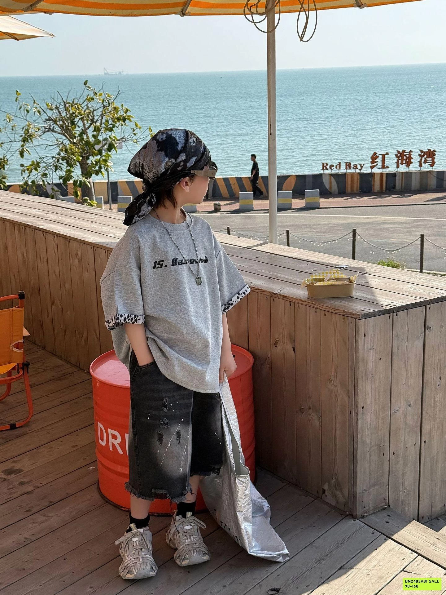 ÁO THUN XÁM PHỐI VIỀN TAY FANSHU