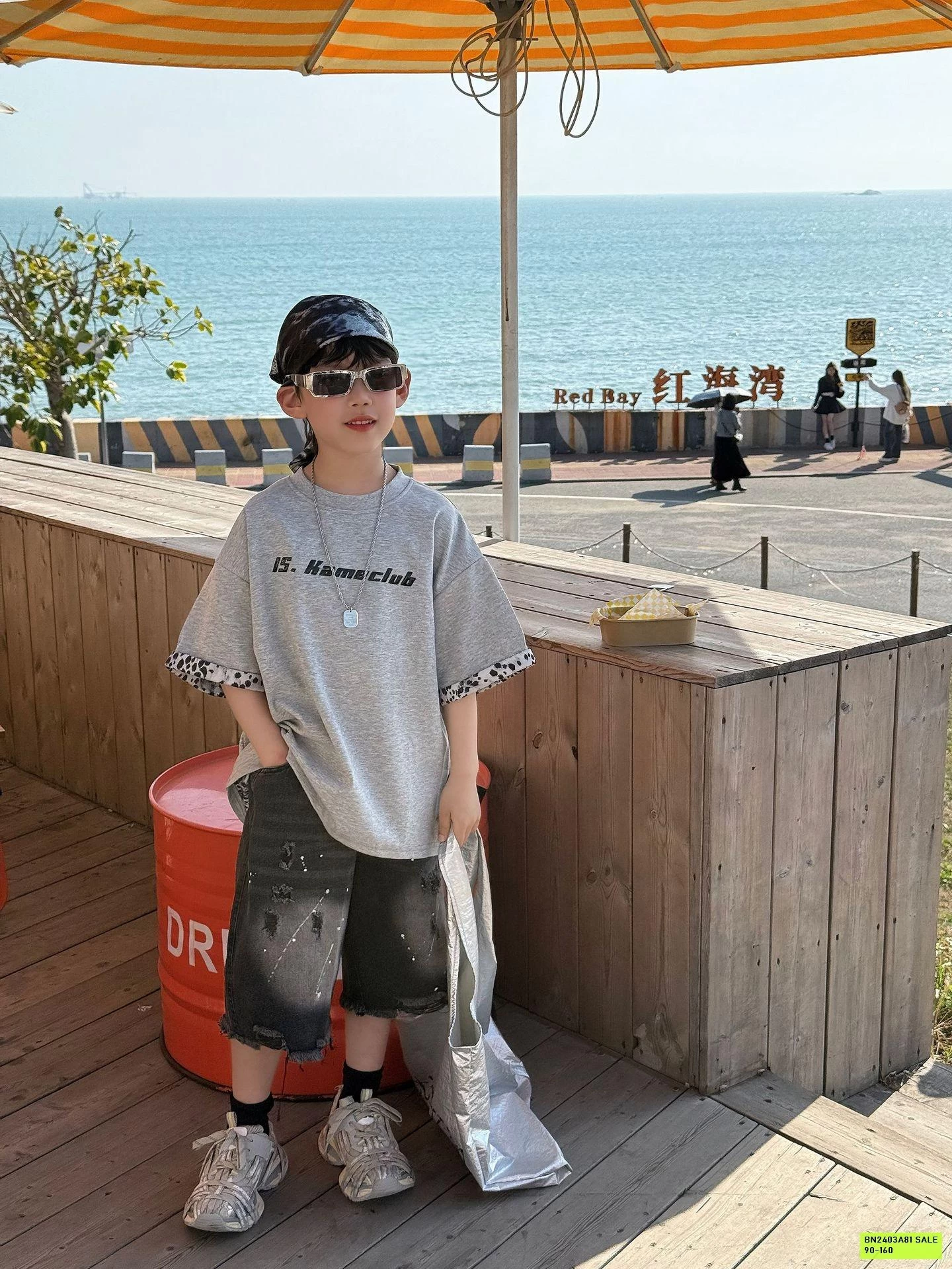 ÁO THUN XÁM PHỐI VIỀN TAY FANSHU