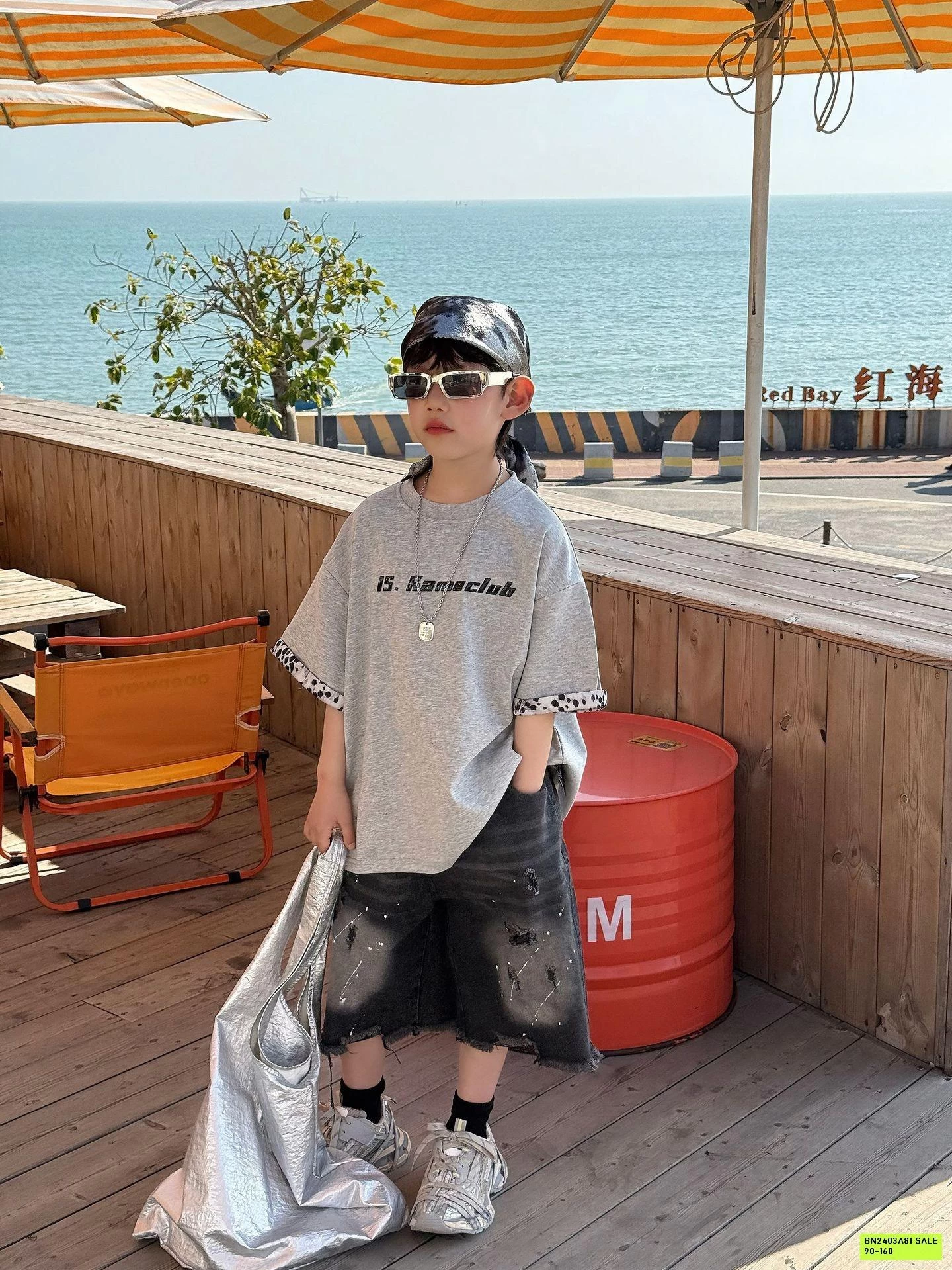 ÁO THUN XÁM PHỐI VIỀN TAY FANSHU