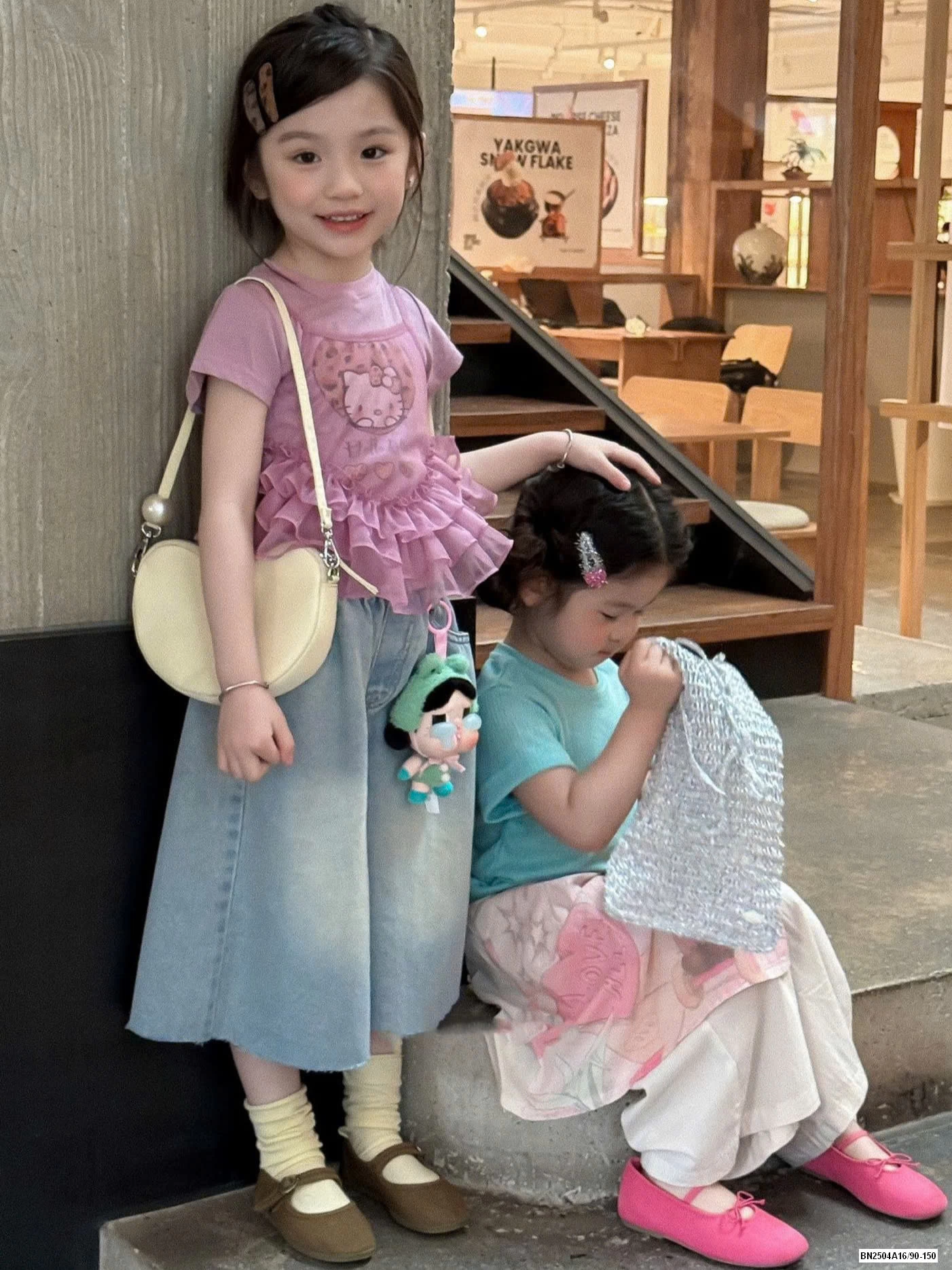 ÁO KITTY GIẢ 2 LỚP PHỐI VOAN