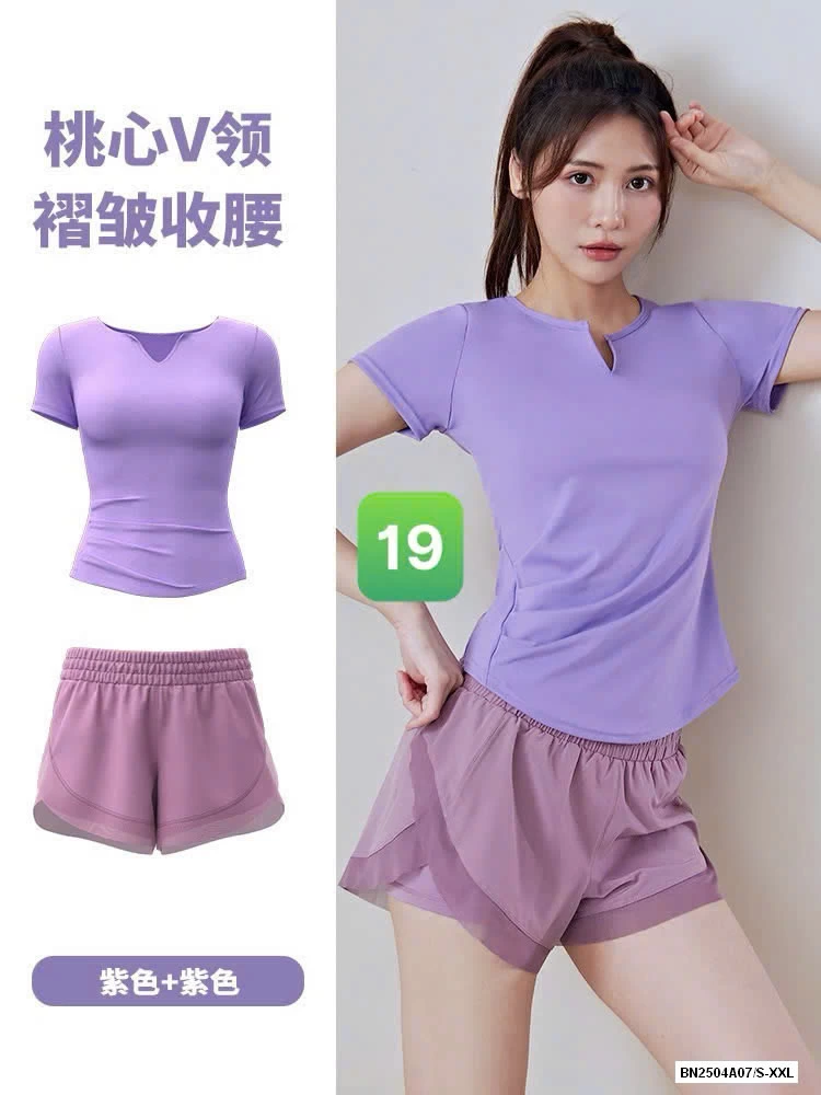 SÉT TẬP NGẮN TAY CỔ V