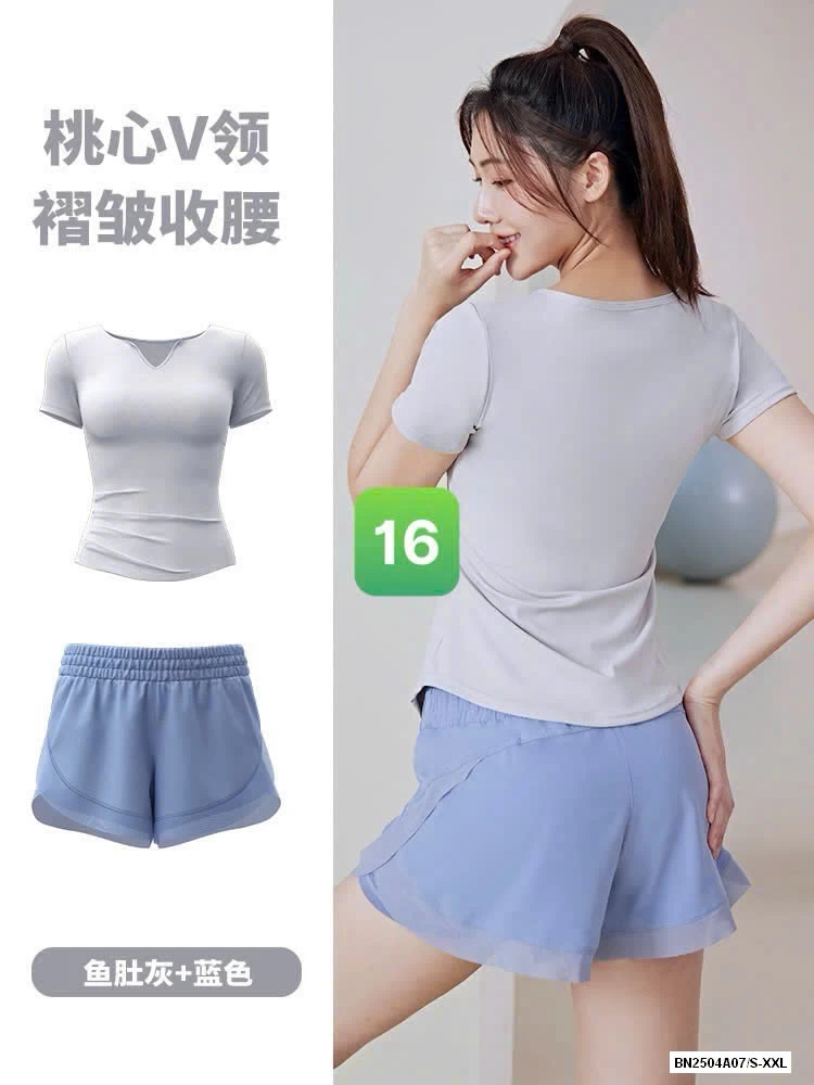 SÉT TẬP NGẮN TAY CỔ V