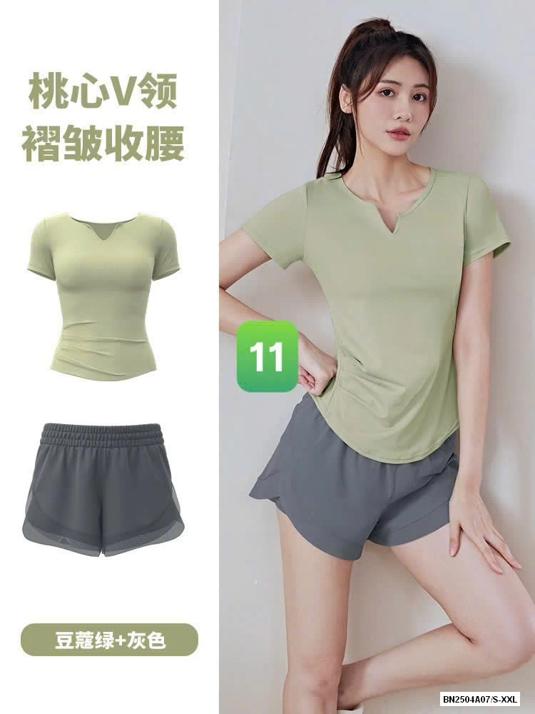 SÉT TẬP NGẮN TAY CỔ V