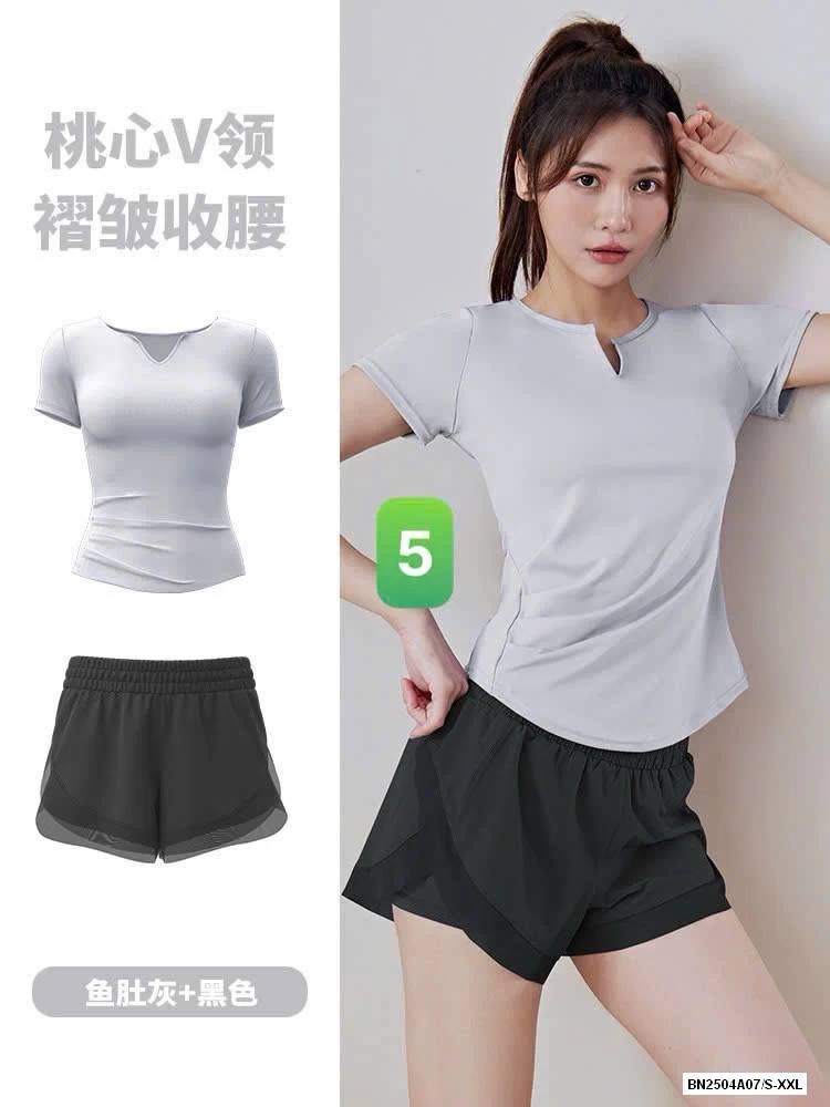 SÉT TẬP NGẮN TAY CỔ V