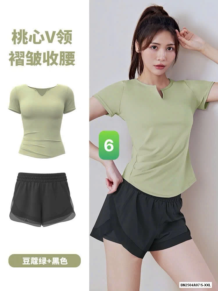 SÉT TẬP NGẮN TAY CỔ V