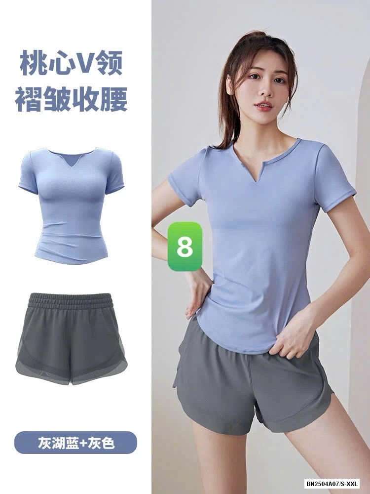 SÉT TẬP NGẮN TAY CỔ V