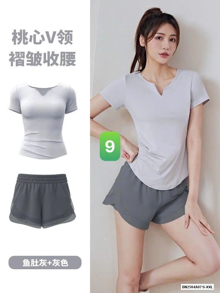 SÉT TẬP NGẮN TAY CỔ V