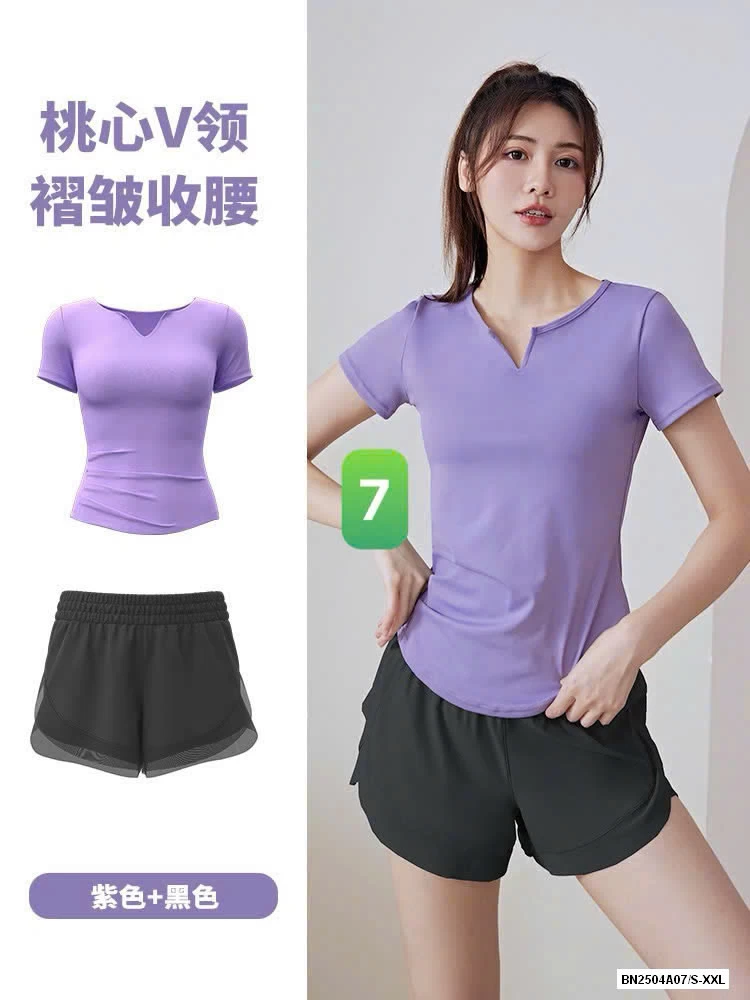 SÉT TẬP NGẮN TAY CỔ V