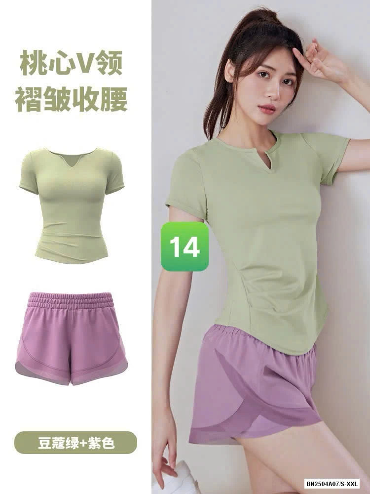 SÉT TẬP NGẮN TAY CỔ V