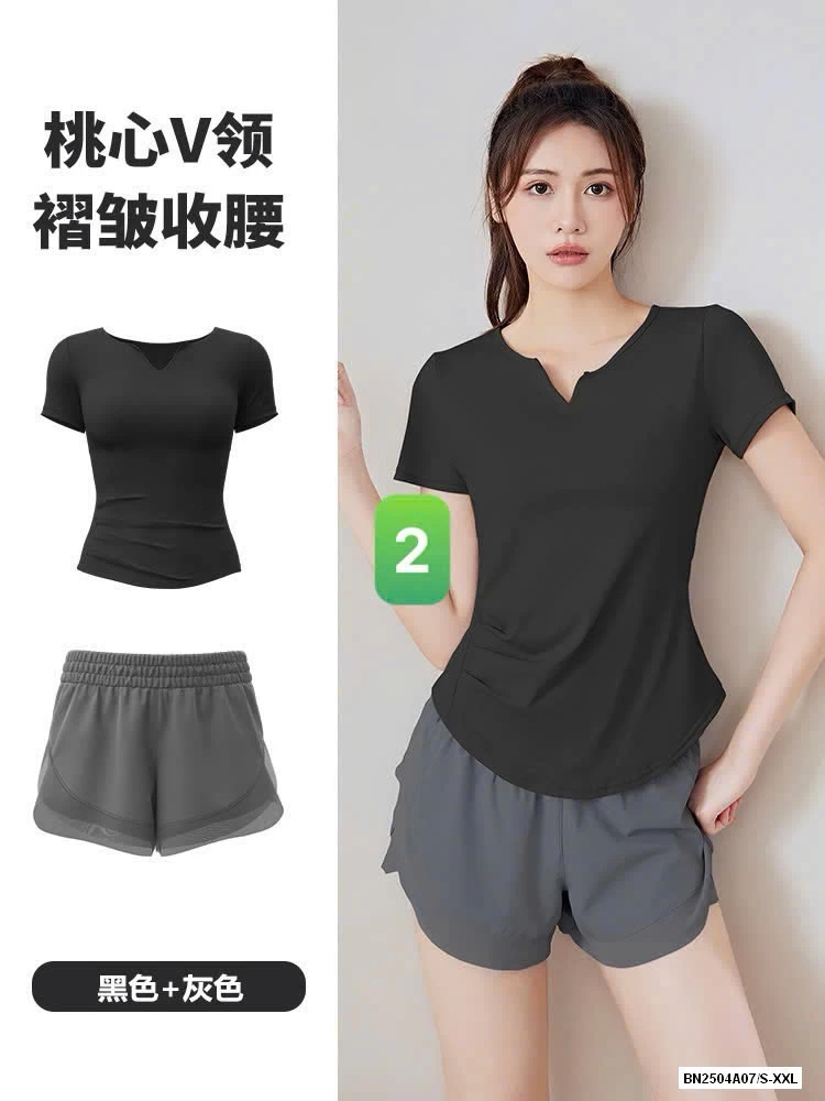 SÉT TẬP NGẮN TAY CỔ V