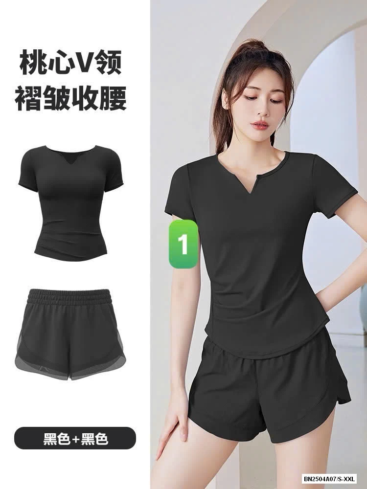 SÉT TẬP NGẮN TAY CỔ V