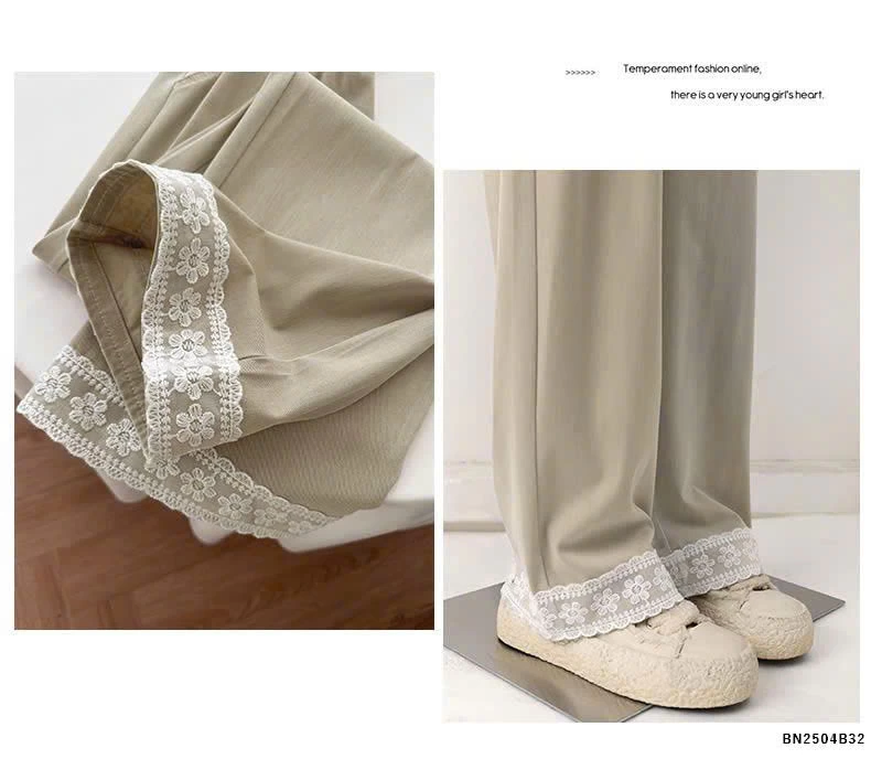 QUẦN ỐNG RỘNG VIỀN REN