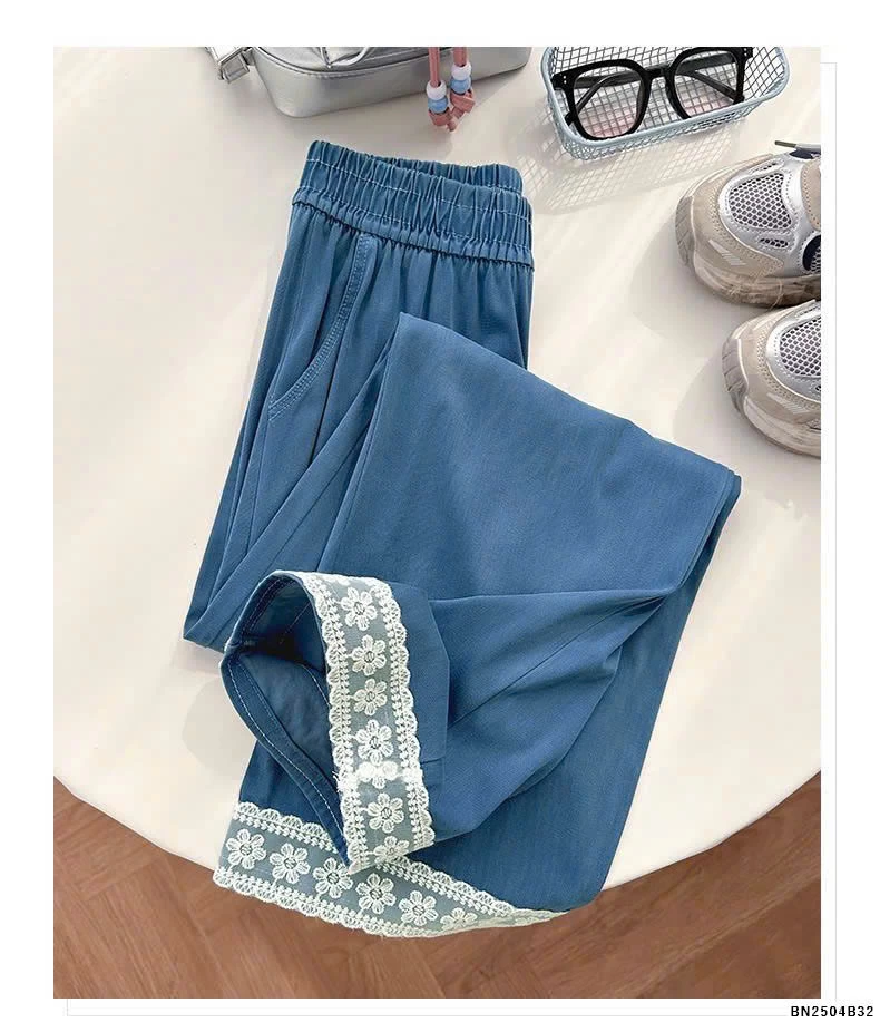 QUẦN ỐNG RỘNG VIỀN REN