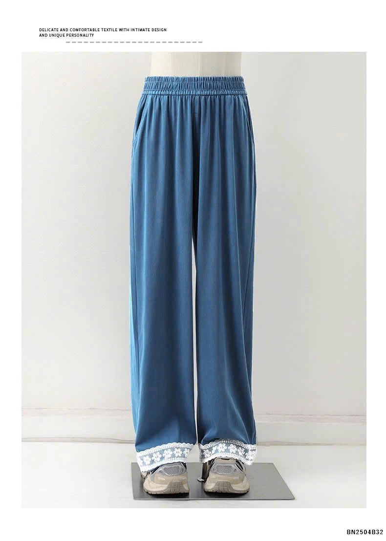 QUẦN ỐNG RỘNG VIỀN REN