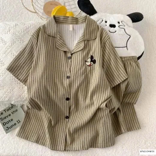 BỘ PIJAMA CỘC VẢI KATE NHĂN NHẸ SIÊU MÊ