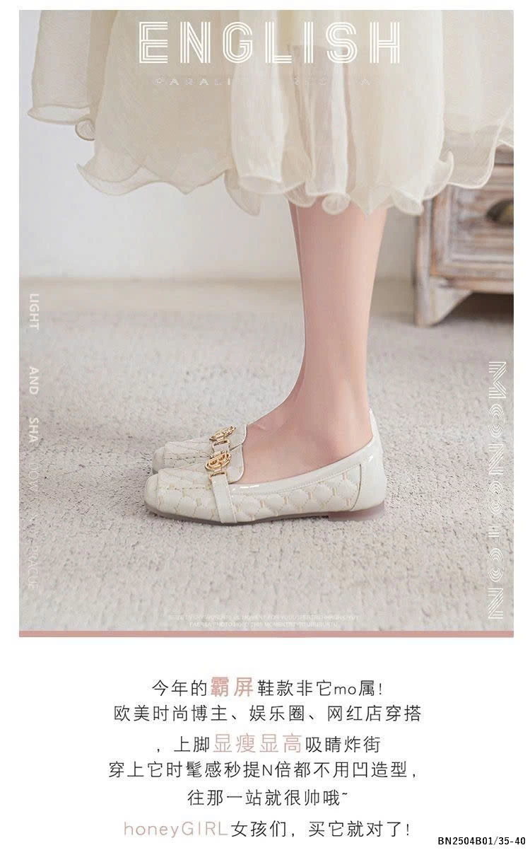 GIÀY BÚP BÊ ĐẾ BỆT CHỮ B