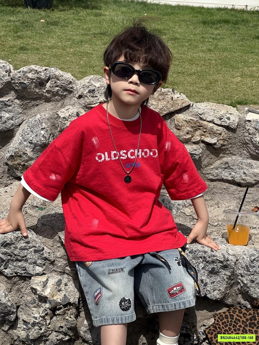 ÁO THUN ĐỎ XƯỚC OLDSCHOOL AFTE