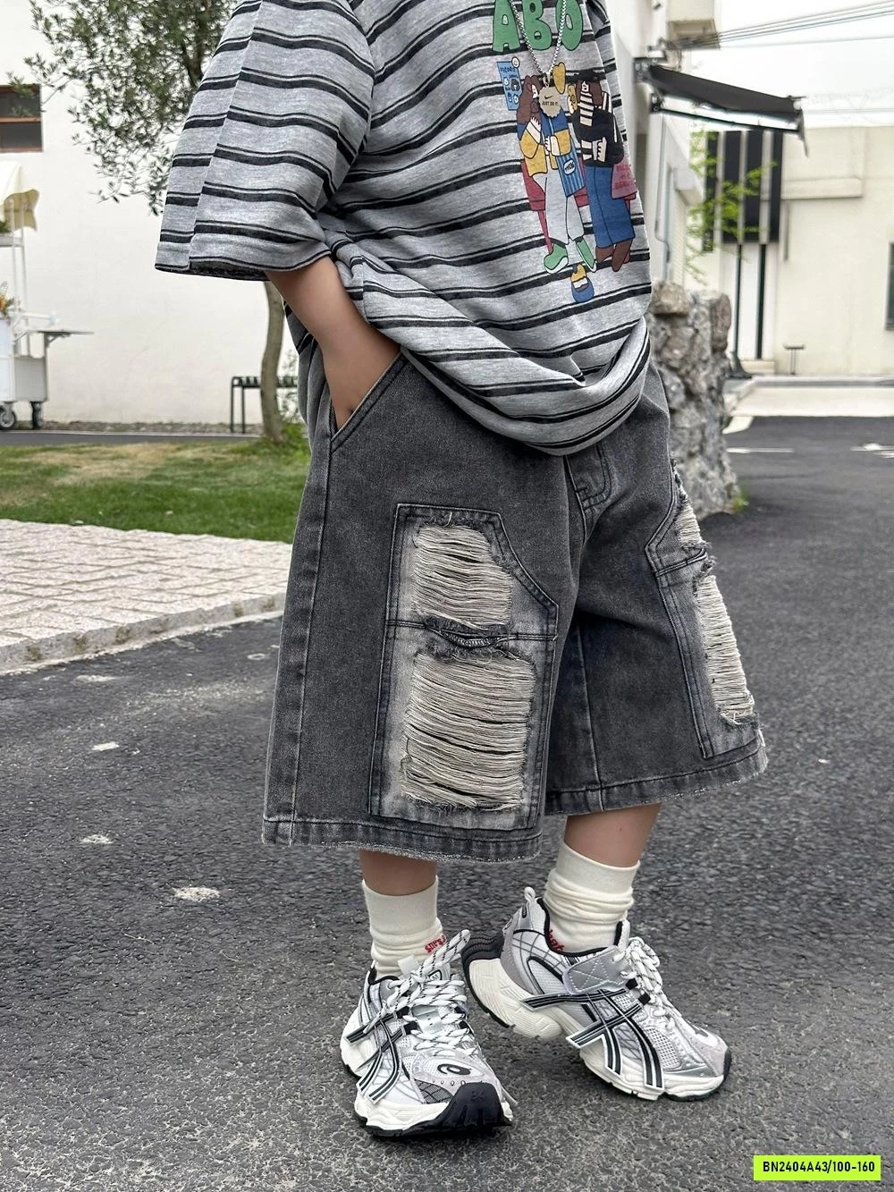 SHORT JEANS CÀO RÁCH CÁ TÍNH AFTE