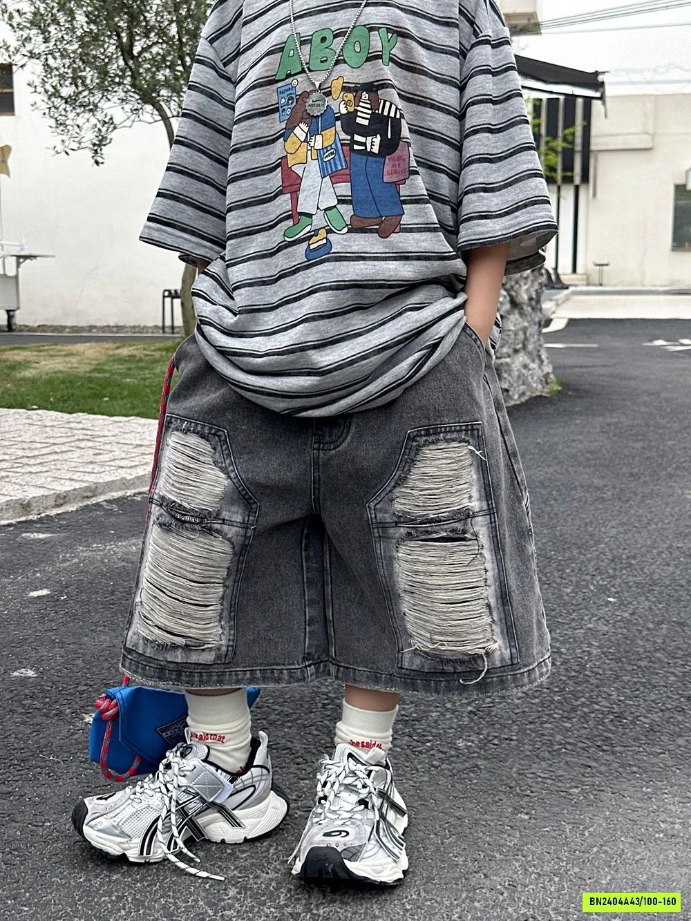 SHORT JEANS CÀO RÁCH CÁ TÍNH AFTE