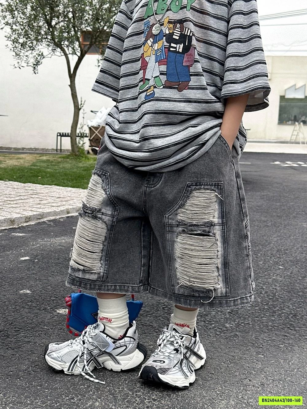 SHORT JEANS CÀO RÁCH CÁ TÍNH AFTE