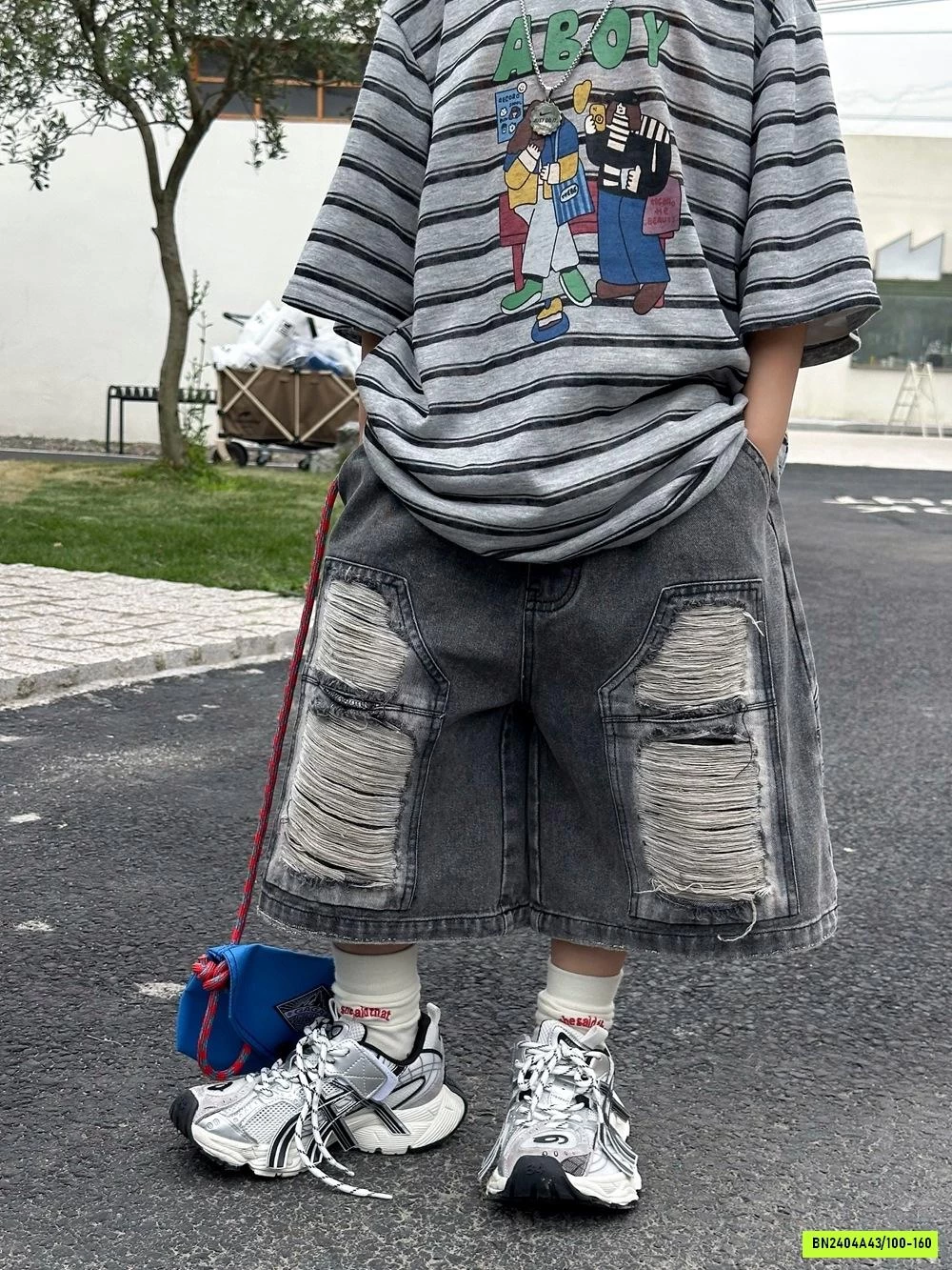 SHORT JEANS CÀO RÁCH CÁ TÍNH AFTE