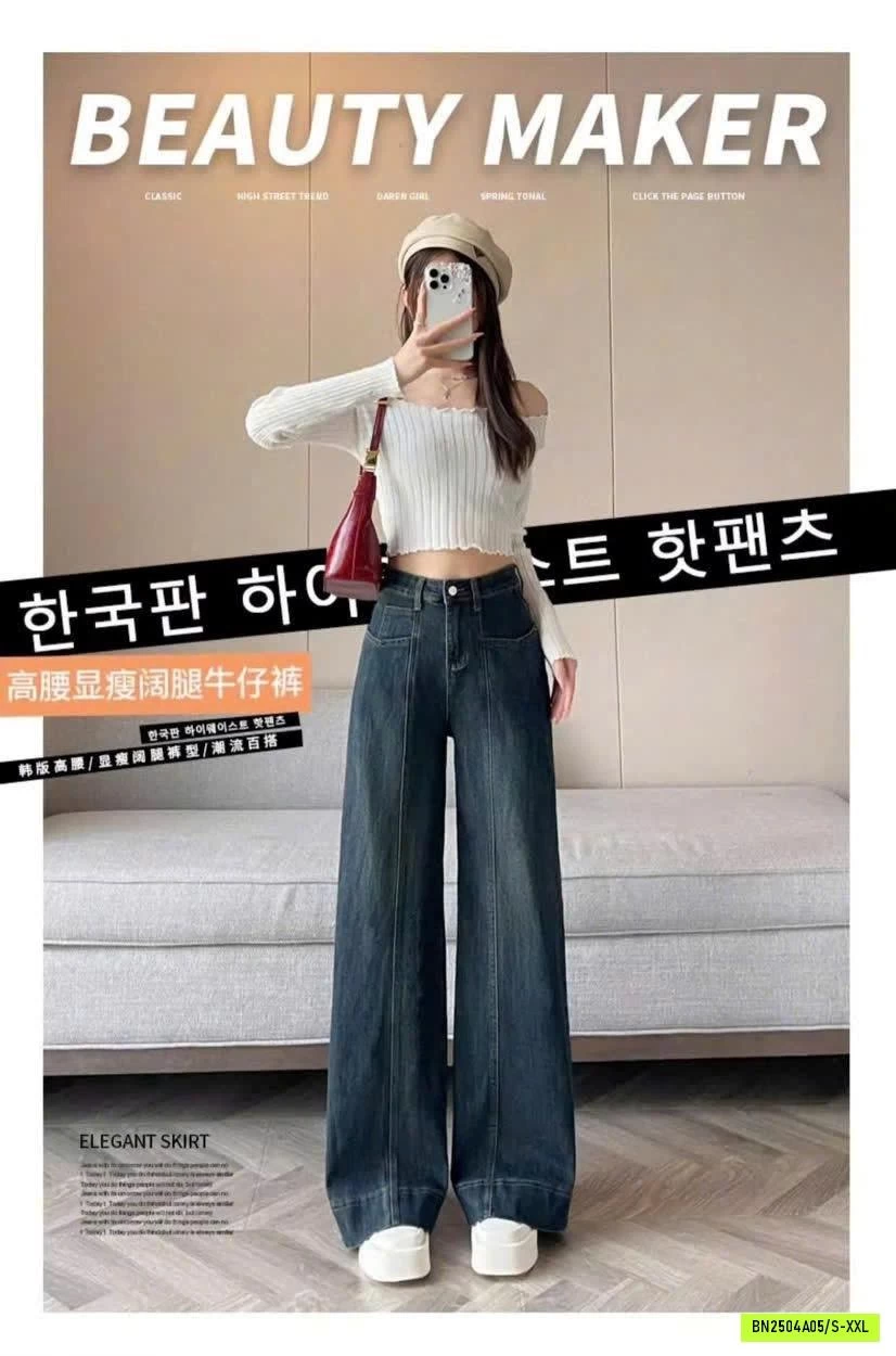 QUẦN JEAN XUÔNG VIỀN GÂN