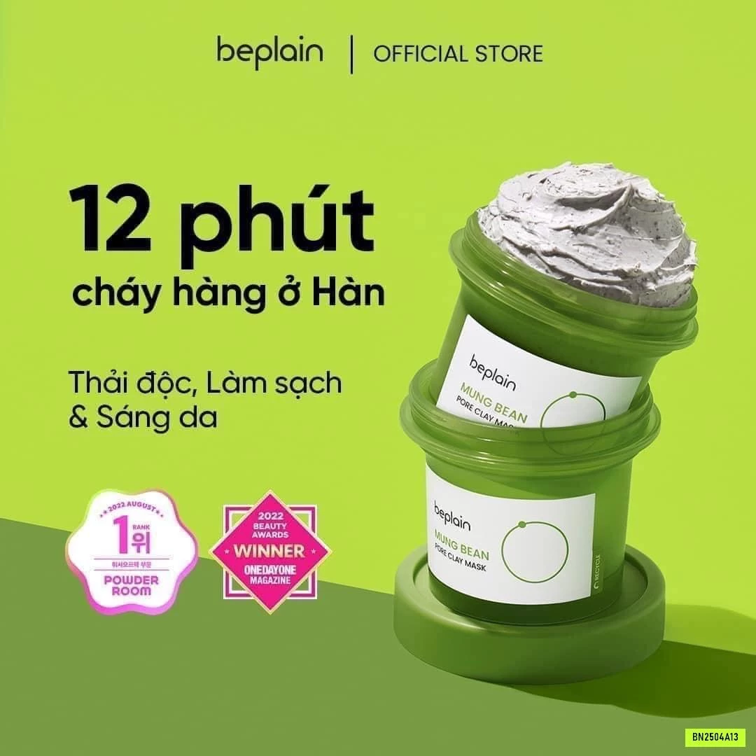 MẶT NẠ ĐẤT SÉT ĐẬU XANH BEPLAIN