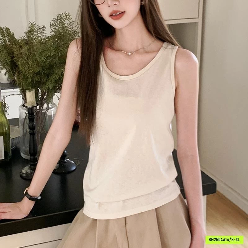 ÁO COTTON SÁT NÁCH CỔ RỘNG