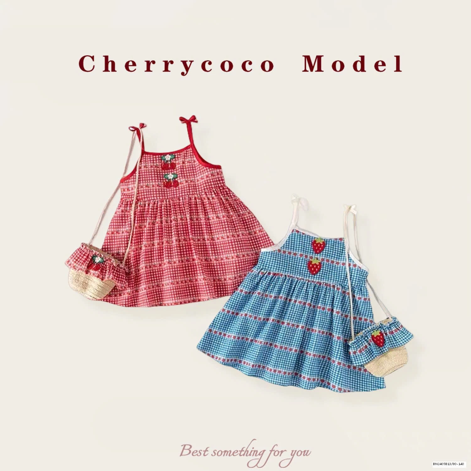 VÁY 2 DÂY KẺ CARO CHERRYCOCO BG