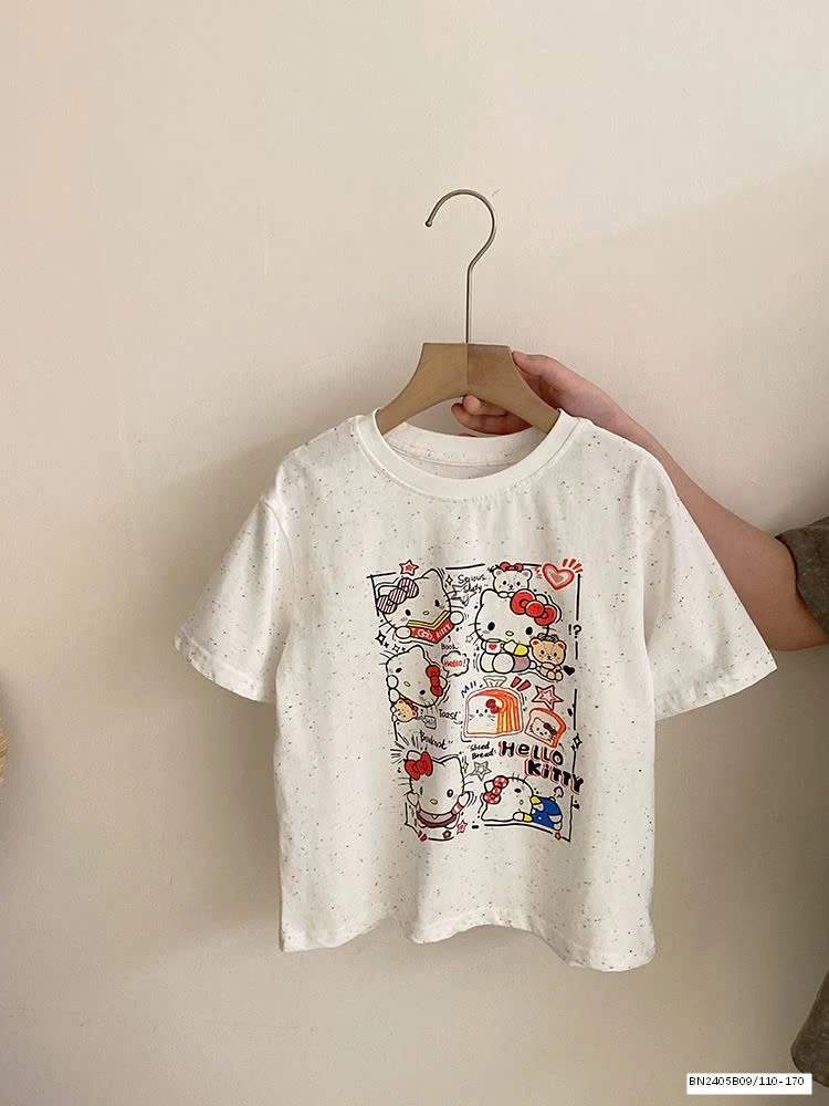 SET ÁO THUN KITTY MUỐI TIÊU MIX SHORT JEAN