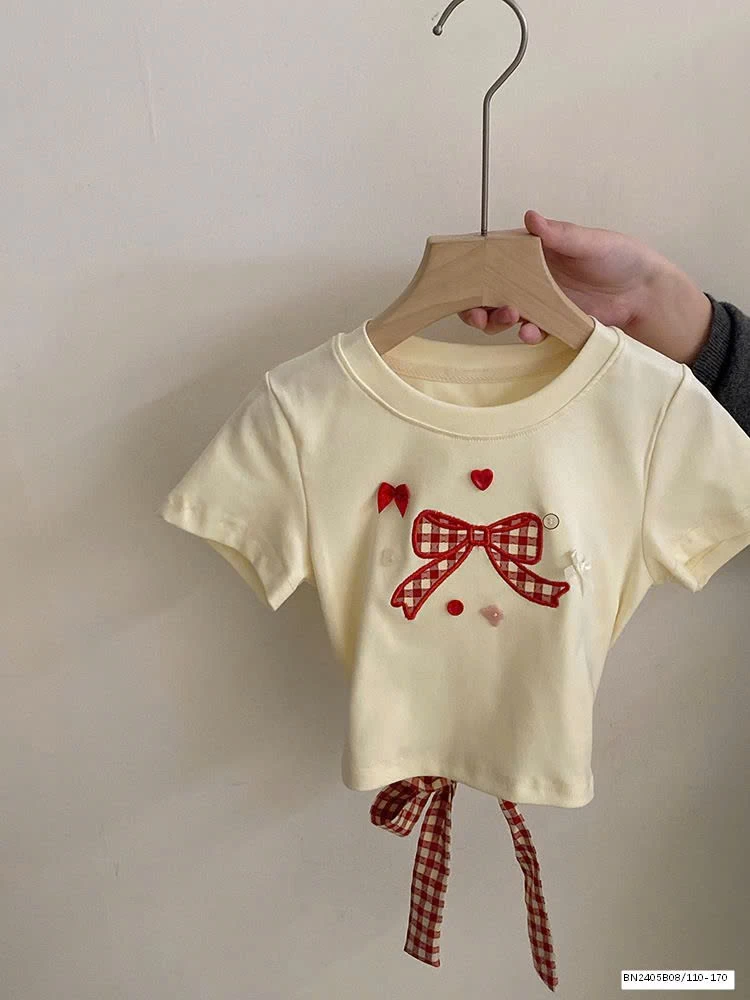 SET ÁO THUN NƠ ĐỎ MIX SHORT JEAN