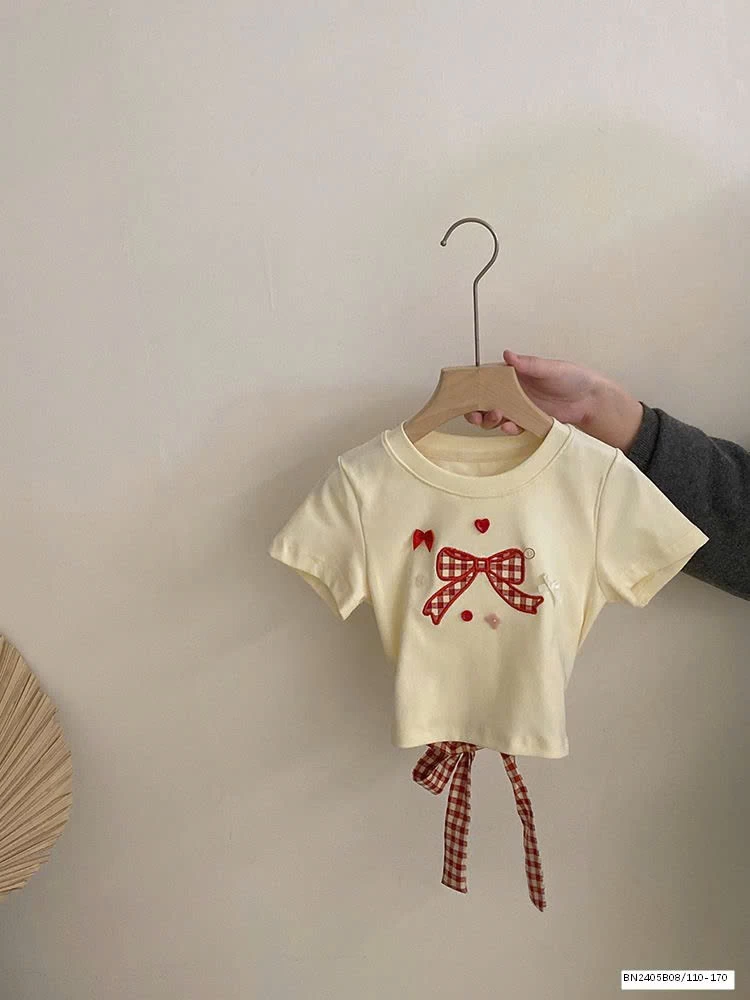 SET ÁO THUN NƠ ĐỎ MIX SHORT JEAN